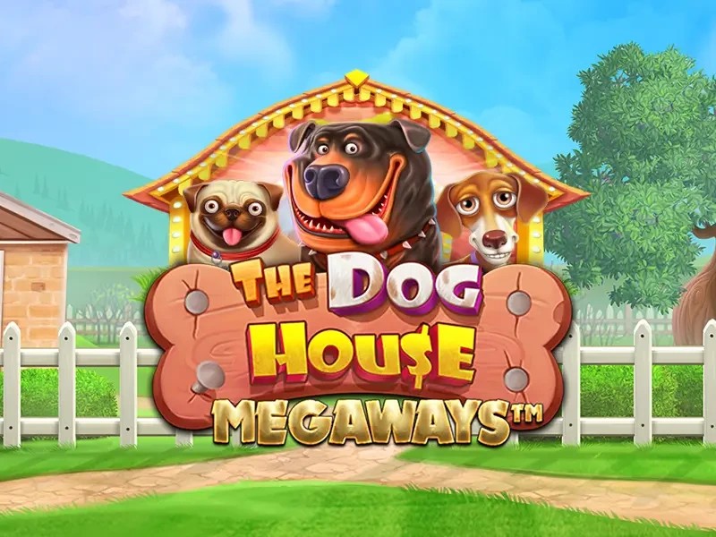 The Dog House Megaways slot logo by Pragmatic Play at FairPlay Casino